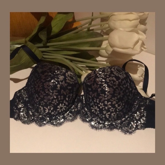 Nwot VICTORIA’S SECRET BRA Blue Padded Push-up size 34D - Picture 1 of 5